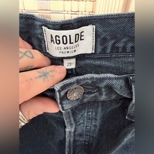 Agolde Women's Dark Gray Relaxed Jeans